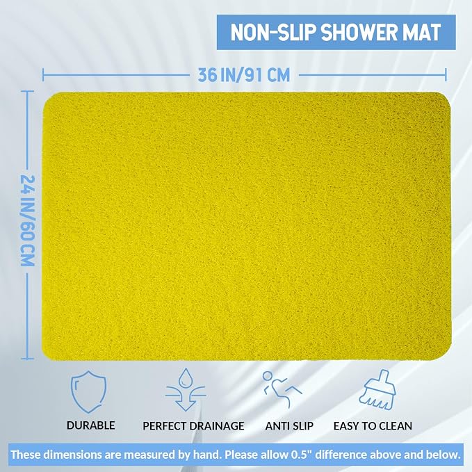 Non-Slip Bathtub Mat, Anti Slip Shower Mat, Fast Drying Bathtub Mats, Foot - Image 2