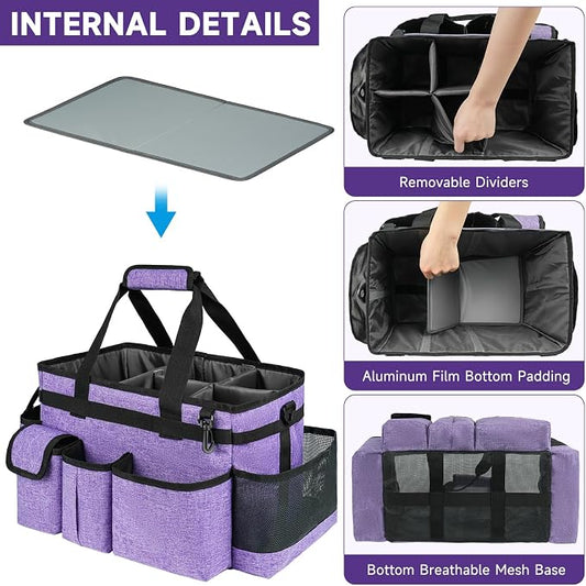 Cleaning Caddy Bag, Large Cleaning Supplies Organizer - Image 2