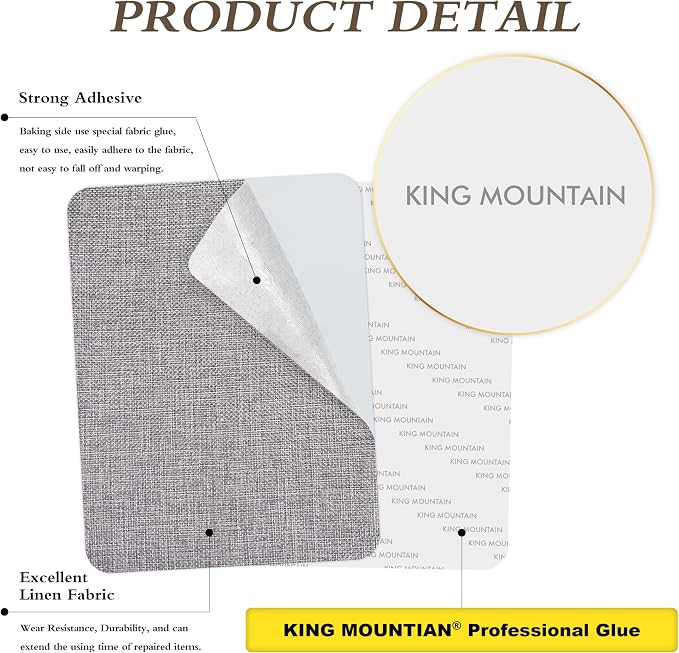 Coarse Linen Repair Patches, Self-Adhesive Linen Fabric Patches, 12X40 inch - Image 3