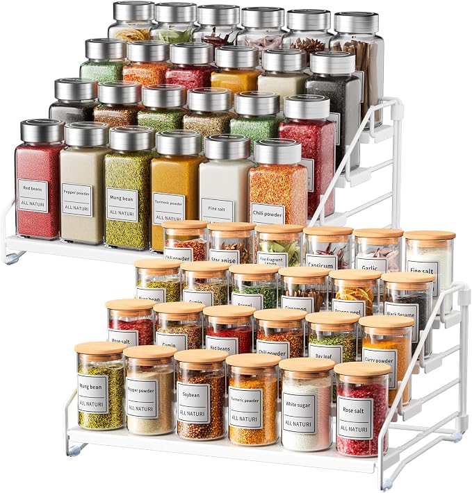 RCHYFEED Spice Rack Organizer for Cabinet, 4 Tier Spice Organization for by RCHYFEED