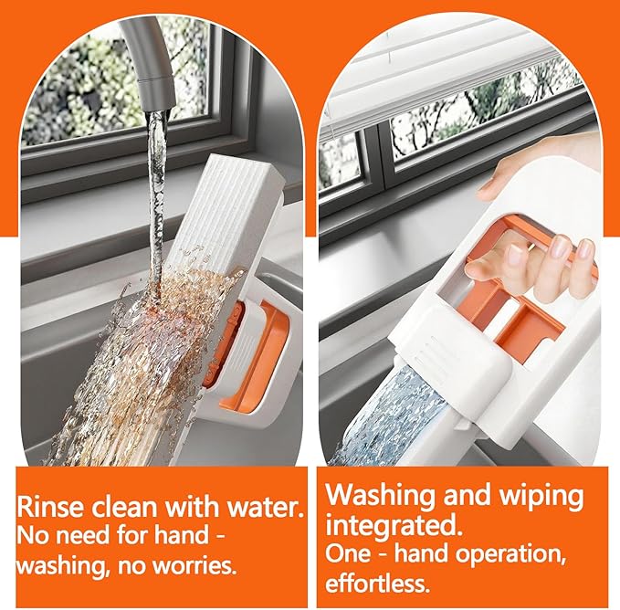 Mini Foldable Desktop Mop, Portable Cleaning Sponge Mop Self-Squeeze Sponge - Image 6