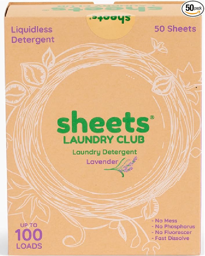 Sheets Laundry Club Laundry Detergent Sheets, 100 Loads by SheetsLaundryClub