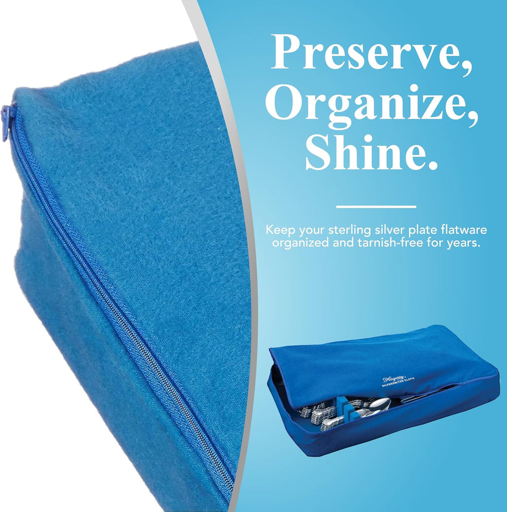 Hagerty Zippered Flatware Storage Drawer Liner –Tarnish Preventative Silverwa...