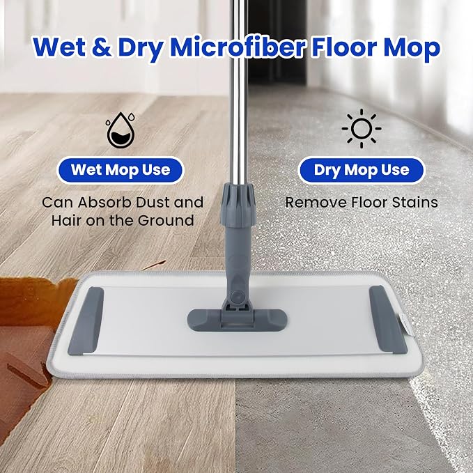 Microfiber Flat Mop for Floor Cleaning - Image 3