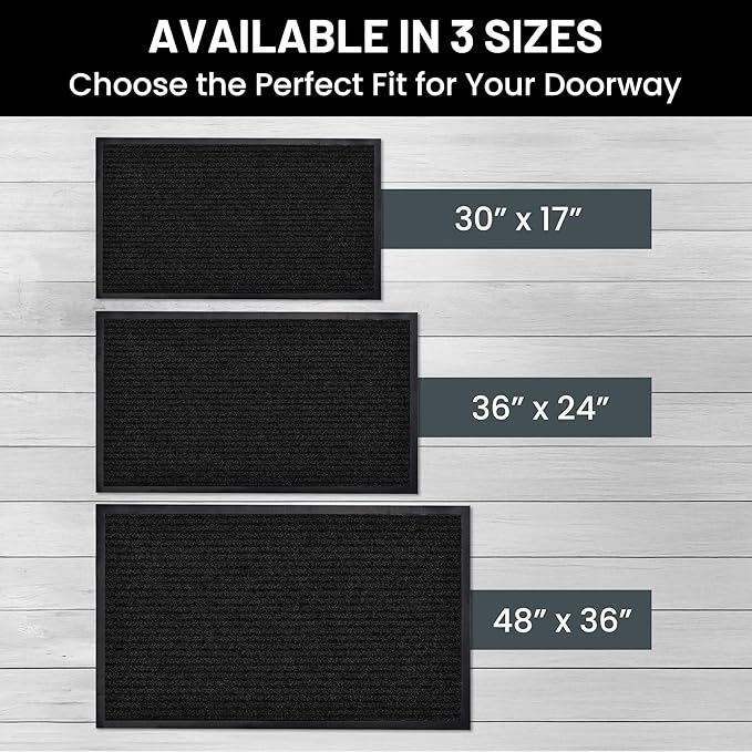Sierra Concepts 2-Pack Front Door Mat Ribbed Black - Image 5