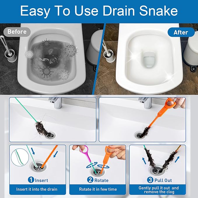 12 Pack Drain Clog Remover Kit - Image 8