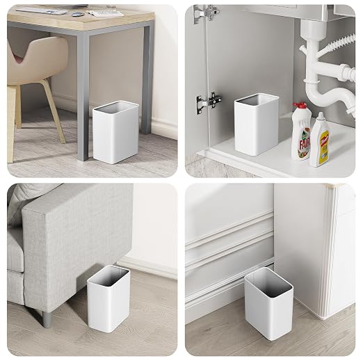 Cesun Small Bathroom Trash Can 2.1 Gallon Wastebasket, Modern Metal Garbage Can - Image 7