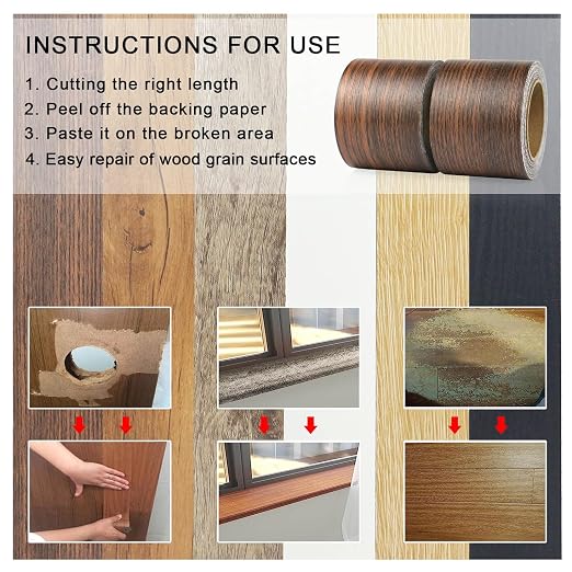 BOMEI PACK Wood Grain Repair Tape, Self Adhesive Repair Patch - Image 7