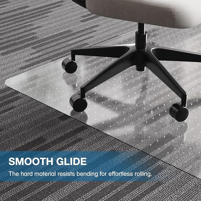 Chair Mat for Carpet, Non-Slip Office Vinyl Mat for Carpet - Image 5