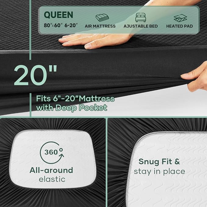 OhGeni 100% Waterproof Mattress Protector, King-Gray Size Mattress Pad - Image 3