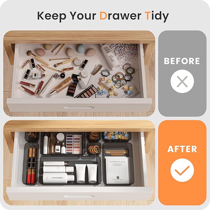【Military Grade】 Drawer Organizer, 【】 Clear Makeup organizer - Image 7