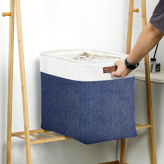 DULLEMELO Large Storage Basket 17"x12"x15", Fabric Organizer Bin - Image 7
