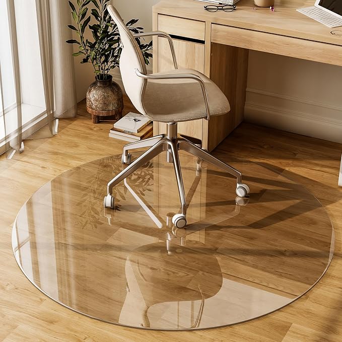 GLSLAND Round Tempered Glass Floor Mat - Image 2