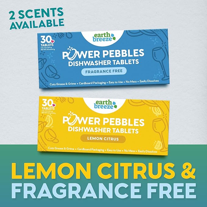 Earth Breeze Power Pebbles Dishwasher Tablets, Tough on Grease, Gentle on Dishes - Image 5