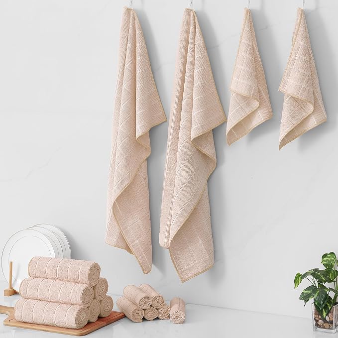 Homaxy Microfiber Kitchen Towels and Dishcloths Set, 16 Pack Soft and Absorbent - Image 8