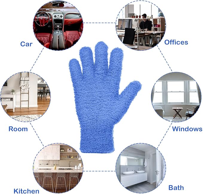 Patelai Microfiber Gloves for Plants Dusting Cleaning Glove Mittens - Image 5