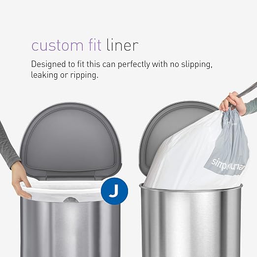 simplehuman 45 Liter / 12 Gallon Semi-Round Automatic Sensor Trash Can - Image 8