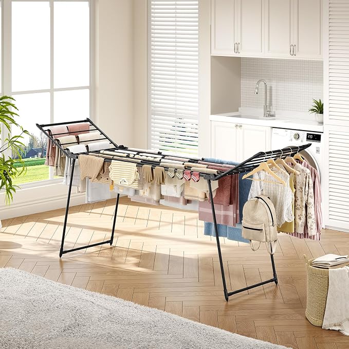 APEXCHASER Clothes Drying Rack Foldable, Large Drying Rack Clothing Retractable - Image 6