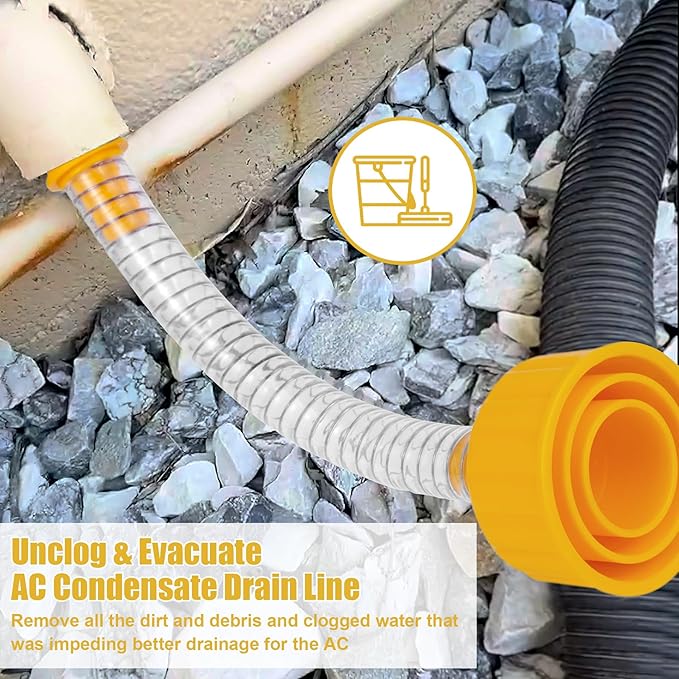 Wet Vac Attachment A/C Drain Lines Cleaner Tool, AC Drain Line Vacuum Adapter - Image 5