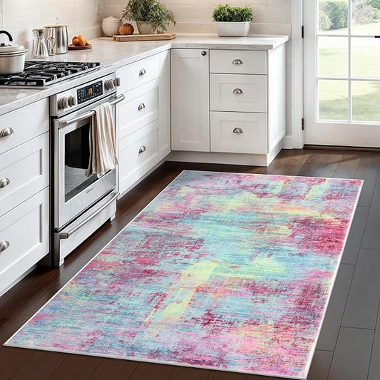 IOHOUZE Abstract Area Rug 4x6 Ft Washable Rugs - Image 2