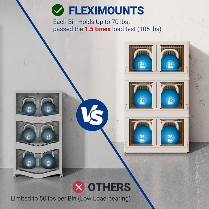 FLEXIMOUNTS 152 QT Stackable Storage Bins - Image 3