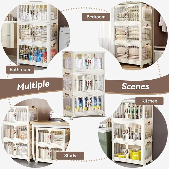 Multi-Purpose Stackable Plastic Storage Bins - Image 9