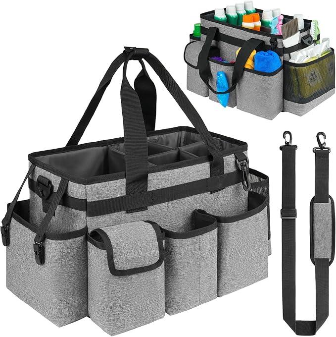 Cleaning Caddy, Cleaning Bag for Housekeepers, Cleaning Supplies Organizer by ZIOZERTT