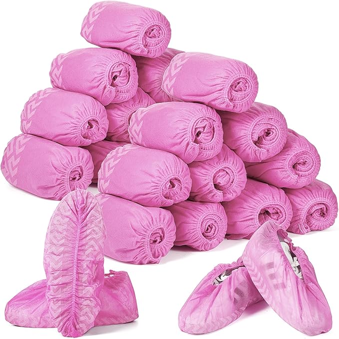 Zhanmai 300 Pack Disposable Shoe Covers Non Slip Disposable Large Foot Booties by Zhanmai