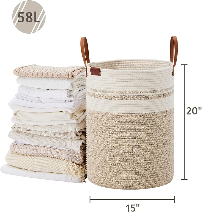 VIPOSCO Tall Laundry Basket, Large Dirty Clothes Hamper - Image 5