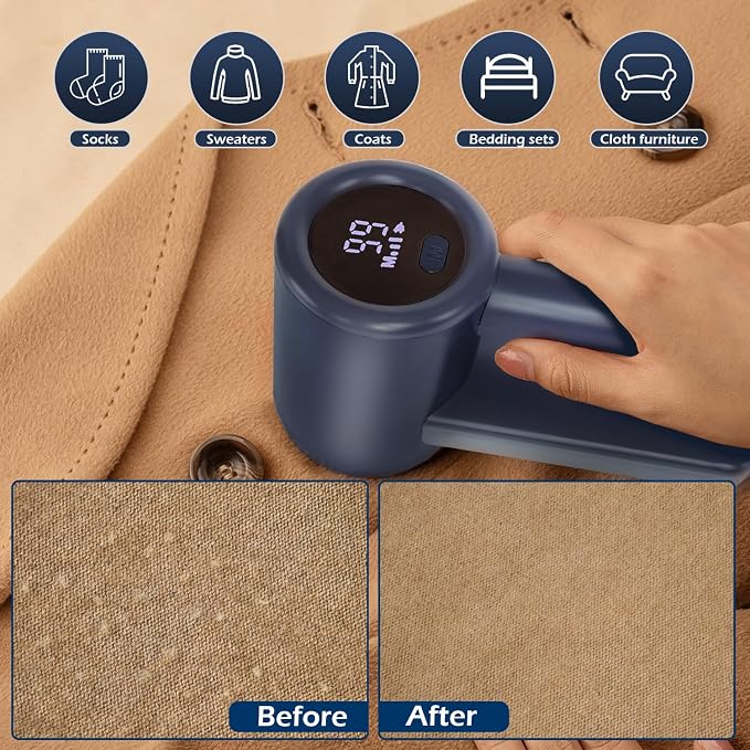 iRUNTEK Rechargeable Fabric Shaver & Lint Remover｜3-Speed Lint Shaver - Image 2