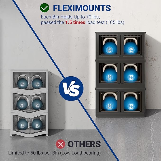 FLEXIMOUNTS 152 QT Stackable Storage Bins - Image 3