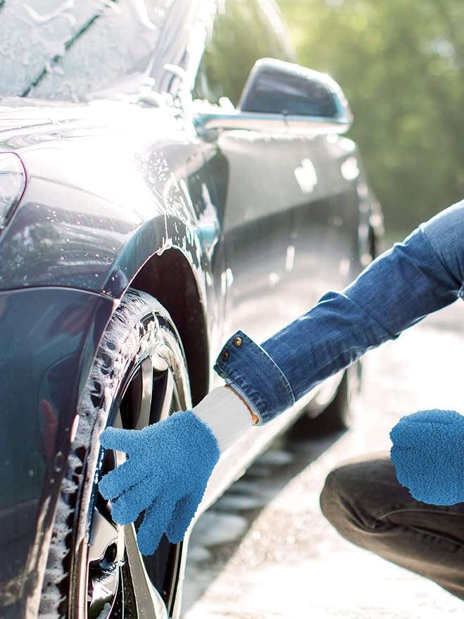 Bencailor 3 Pairs Microfiber Plant Dusting Gloves Leaf Cleaning Gloves - Image 6