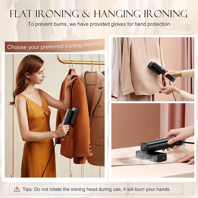 Steamer for Clothes, Portable Handheld Garment Steamer for Fabric Wrinkles - Image 4