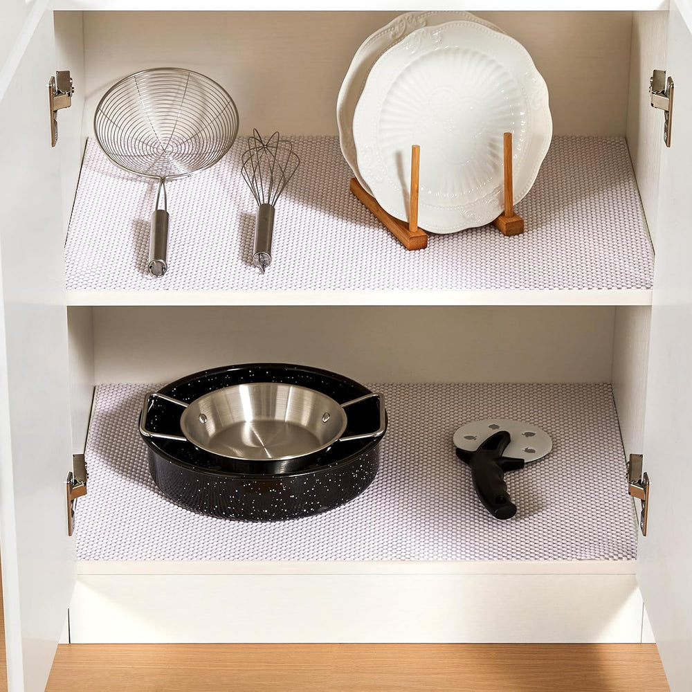Shelf Liner for Kitchen Cabinets and Drawers, White, 24" x 240"