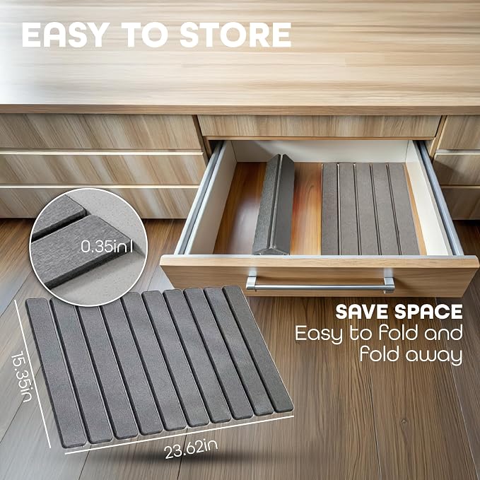 Large Stone Dish Drying Mats for Kitchen Counter, Foldable Quick Drying Mats - Image 4
