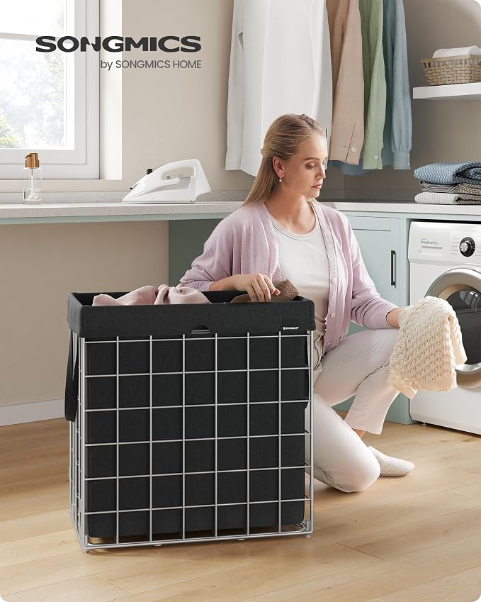 SONGMICS 29 Gal. Laundry Basket, Laundry Hamper, Collapsible Clothes Hamper - Image 2