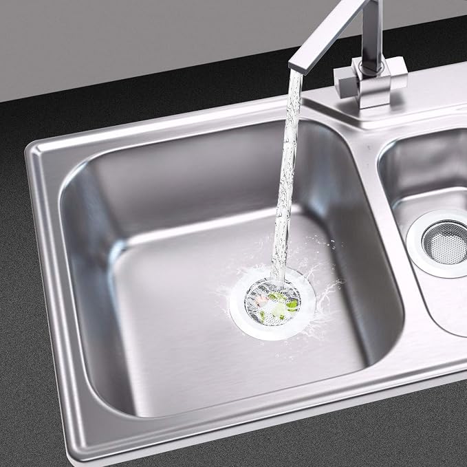 2 Pcs Kitchen Sink Strainer, Stainless Steel Drain Cover, Large Wide Rim 4.5" - Image 7