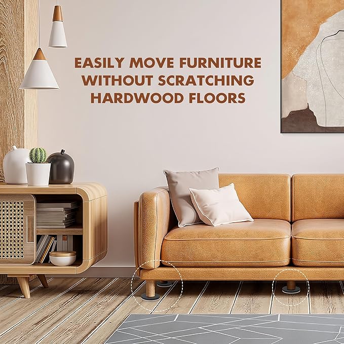 16-Pack Furniture Sliders for Hardwood Floors & Carpet, Save 80% Effort - Image 9
