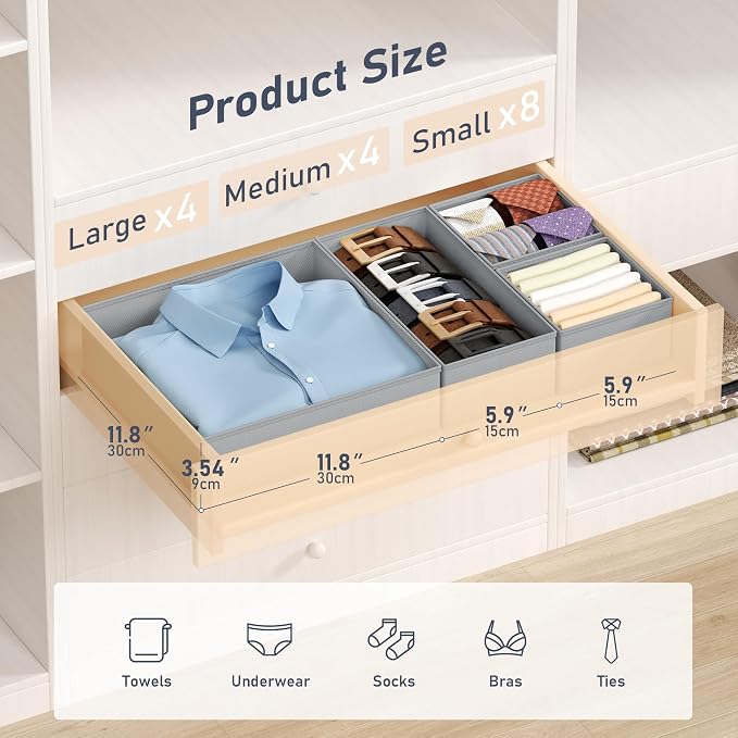 DIMJ Drawer Organizer Clothes - Image 2