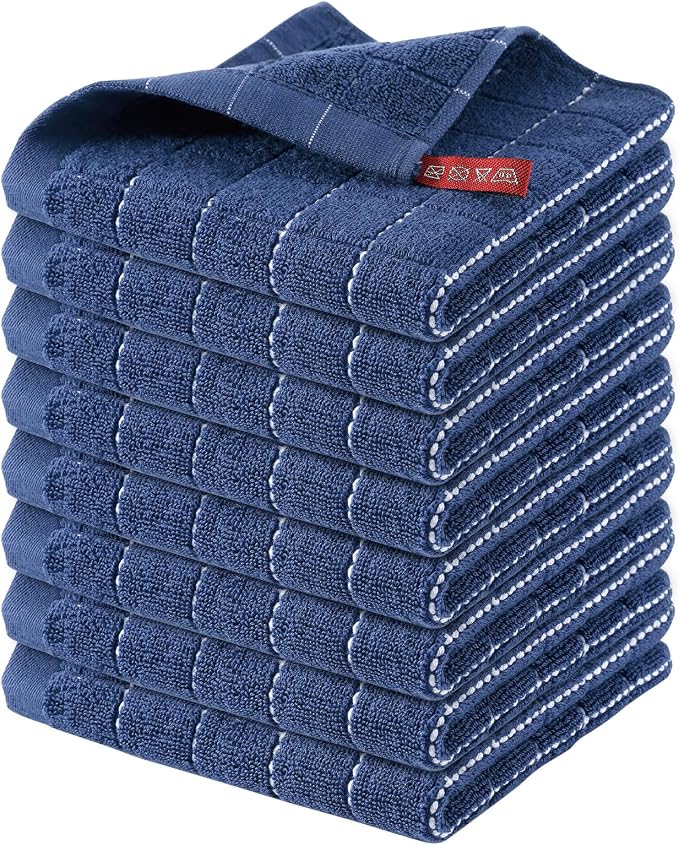 Homaxy 100% Cotton Terry Kitchen Dish Cloths, Ultra Soft and Absorbent Dish by Homaxy