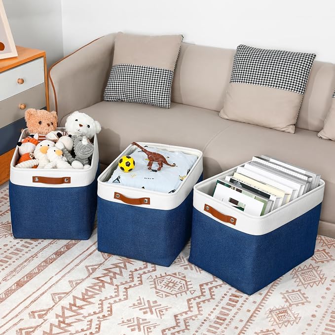 DULLEMELO Large Storage Baskets, Fabric Storage Bins - Image 6