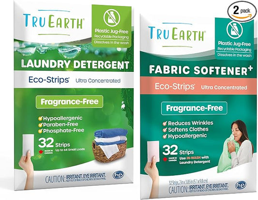 Tru Earth Bundle: Laundry Detergent Sheets & Fabric Softener Sheets by TruEarth