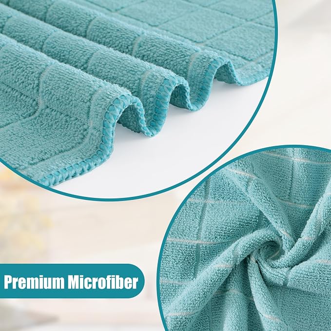 Homaxy Microfiber Kitchen Towels and Dishcloths Set, 12 Pack Soft and Absorbent - Image 2