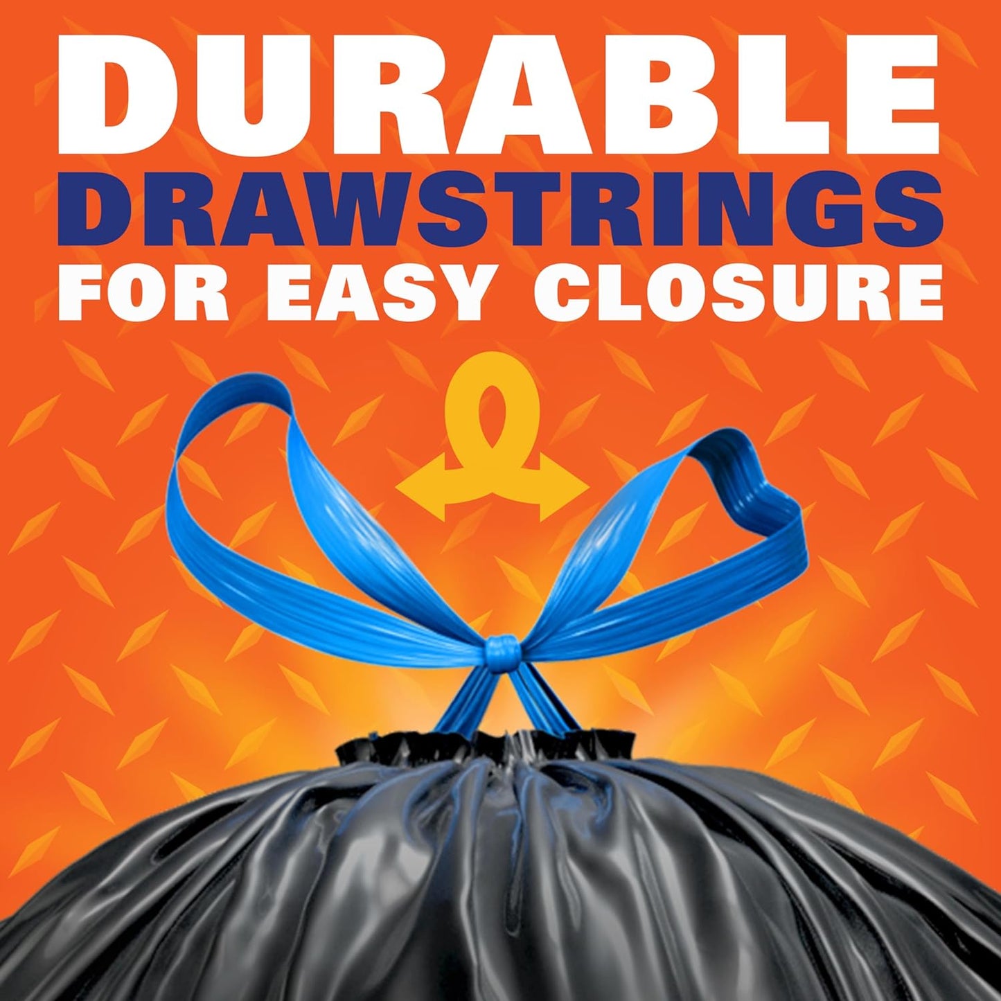 Hefty Strong 30 Gallon Trash_Bags, Large Trash-Bags 30 Gallon Size, Durable Drawstring Enclosure, Resists Punctures, Leaks, and Tears, Black, Unscented, 56 Bags (Pack of 3)