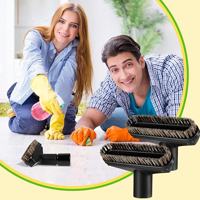 Honoson 2 Pcs 1-1/4 Vacuum Brush Attachment Square Horse Hair Vacuum Dusting - Image 7