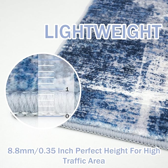 IOHOUZE Abstract Area Rug 4x6 Ft Washable Rugs - Image 5