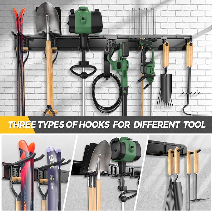 LBT 49.5"Garage Tool Organizer Wall Mount 500lbs Garden Tool Organizer - Image 6