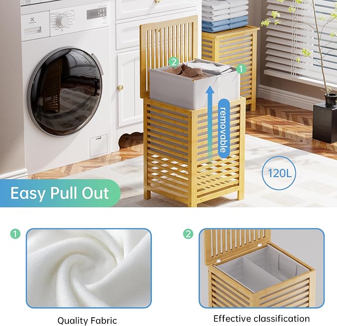 SMIBUY Double Laundry Hamper