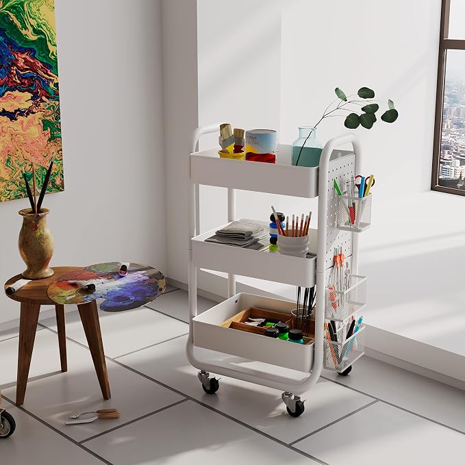 DESIGNA 3-Tier Rolling Cart, Utility Cart - Image 3