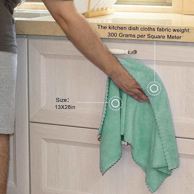 kimteny Kitchen Cloth Dish Towels, 13x28 Inches Premium Dishcloths, Super - Image 2